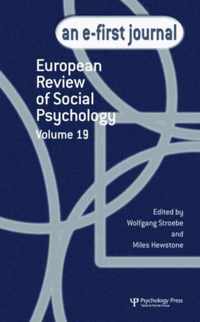 European Review of Social Psychology: Volume 19