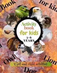 Activity book for kids 3-6 years (animal)