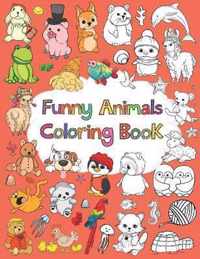 funny animals coloring book
