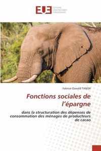 Fonctions sociales de l'epargne