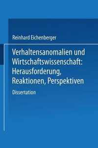 Verhaltensanomalien Und Wirtschaftswissenschaft