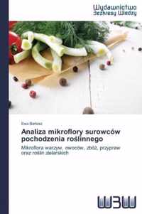 Analiza Mikroflory Surowcow Pochodzenia Ro Linnego