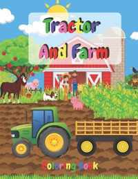 Tractor And Farm Coloring Book