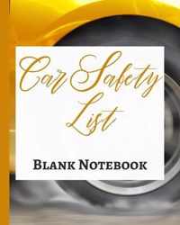 Car Safety List - Blank Notebook - Write It Down - Pastel Rose Gold Pink - Abstract Modern Contemporary Unique Art