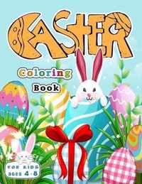 Easter Coloring Book For Kids Ages 4-8