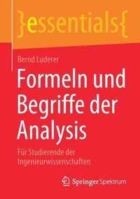 Formeln und Begriffe der Analysis