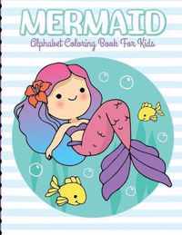 Mermaid Alphabet Coloring Book For Kids