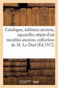 Catalogue Des Tableaux Anciens, Aquarelles Objets d'Art Meubles Anciens, Provenant de la