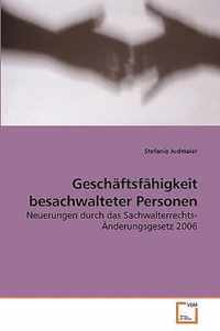 Geschaftsfahigkeit besachwalteter Personen