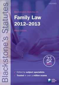 Blackstone's Statutes on Family Law