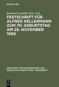 Festschrift Fur Alfred Kellermann Zum 70. Geburtstag Am 29. November 1990