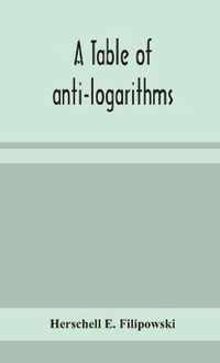 A table of anti-logarithms