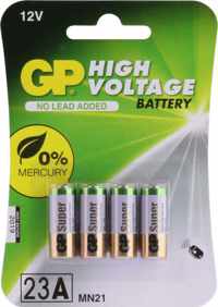 GP Hoog voltage alkaline rondcel 23A (MS21 / MN21),blister 4