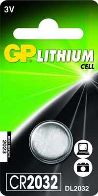 GP Lithium knoopcel CR2032, blister 1