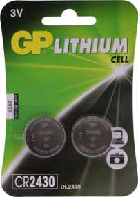 GP Lithium knoopcel CR2430, blister 2