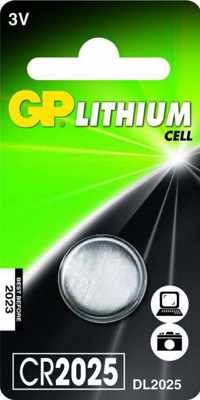 GP Lithium knoopcel CR2025, blister 1