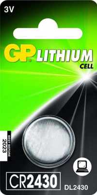 GP Lithium knoopcel CR2430, blister 1