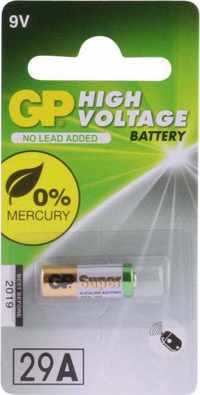 GP Hoog voltage alkaline rondcel 29A, blister 1