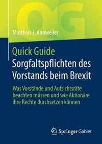 Quick Guide Sorgfaltspflichten des Vorstands beim Brexit