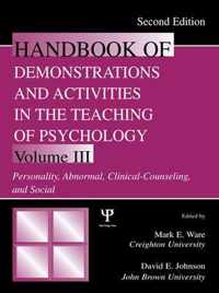 Handbook of Demonstrations and Activities in the Teaching of Psychology: Volume III