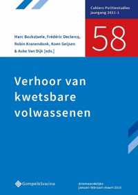 Cahiers Politiestudies nr. 58 0 -   Verhoor van kwetsbare volwassenen