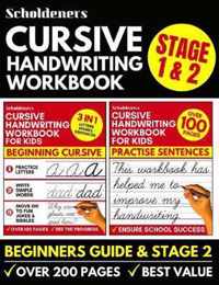 Cursive Handwriting Workbook: 2-in-1 Book Set For Kids (Cursive for Beginners / Cursive Writing Practice Book)