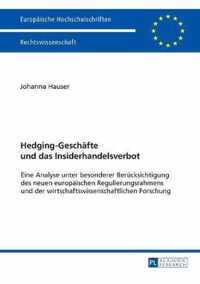 Hedging-Geschaefte Und Das Insiderhandelsverbot