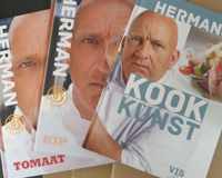 Setje van 3 kookboekjes van HERMAN den Blijker