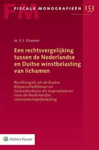 Rechtsvergelijking tussen de Nederlandse en Duitse winstbelasting van lichamen