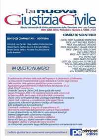 La Nuova Giustizia Civile (Numero 2, Anno 2016)