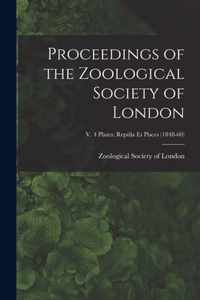 Proceedings of the Zoological Society of London; v. 4 plates