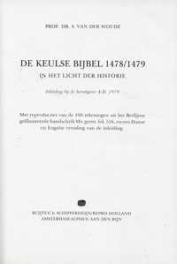 De Keulse bijbel, 1478-1479, in het licht der historie