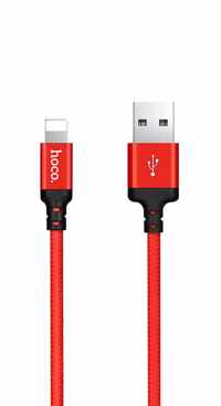 Hoco X14-L1R Charge&Synch Lightning oplaadkabel rood 1 meter