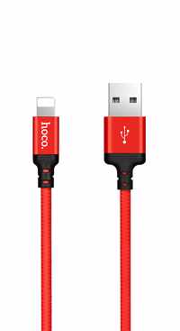 Hoco X14-L2R Charge&Synch USB naar Lightning oplaadkabel rood 2 meter