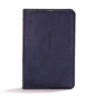 CSB Compact Bible, Navy LeatherTouch, Value Edition