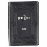 KJV Holy Bible, Giant Print Full-Size Faux Leather Red Letter Edition - Thumb Index & Ribbon Marker, King James Version, Espresso