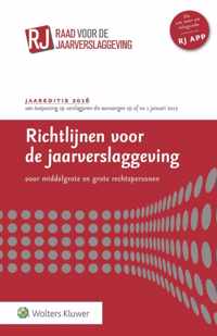 Richtlijnen voor de jaarverslaggeving 2016