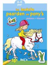 De Leukste Paarden En Pony's (Plakken En Kleuren) + 4 Stickervel