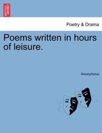 Poems Written in Hours of Leisure.