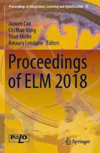 Proceedings of ELM 2018