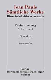 Jean Pauls Saemtliche Werke Historisch kritische Ausgabe