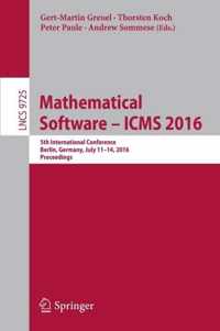 Mathematical Software -- ICMS 2016