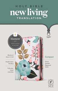 NLT Compact Zipper Bible, Filament Enabled Edition, Floral