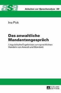 Das anwaltliche Mandantengespräch