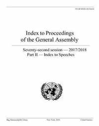 Index to proceedings of the General Assembly: seventy-second session - 2017/2018, Part II
