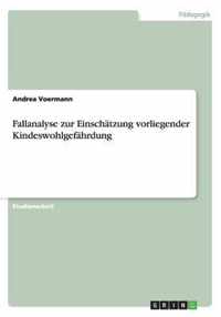 Fallanalyse zur Einschatzung vorliegender Kindeswohlgefahrdung