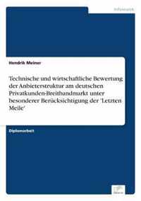 Technische und wirtschaftliche Bewertung der Anbieterstruktur am deutschen Privatkunden-Breitbandmarkt unter besonderer Berucksichtigung der 'Letzten Meile'