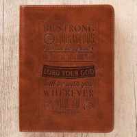 Be Strong & Courageous Brown Flexcover Journal - Joshua 1