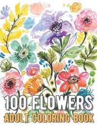 100 Flowers Coloring Book