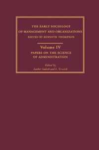 Papers on the Science of Administration